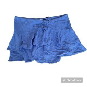 Ralph Lauren 100% Cotton Blue Ruffle Skirt Large